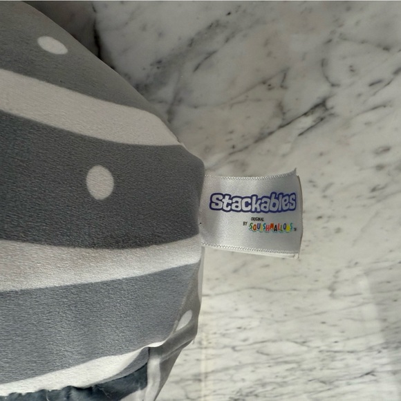 NEW Squishmallows Stackables 12" Sachie the Striped Grey Shark Whale 2023 - Picture 4 of 7